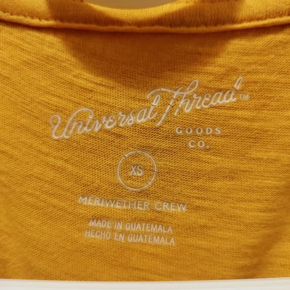 Universal Threads Meriwether Crew Mustard Yellow … - image 3